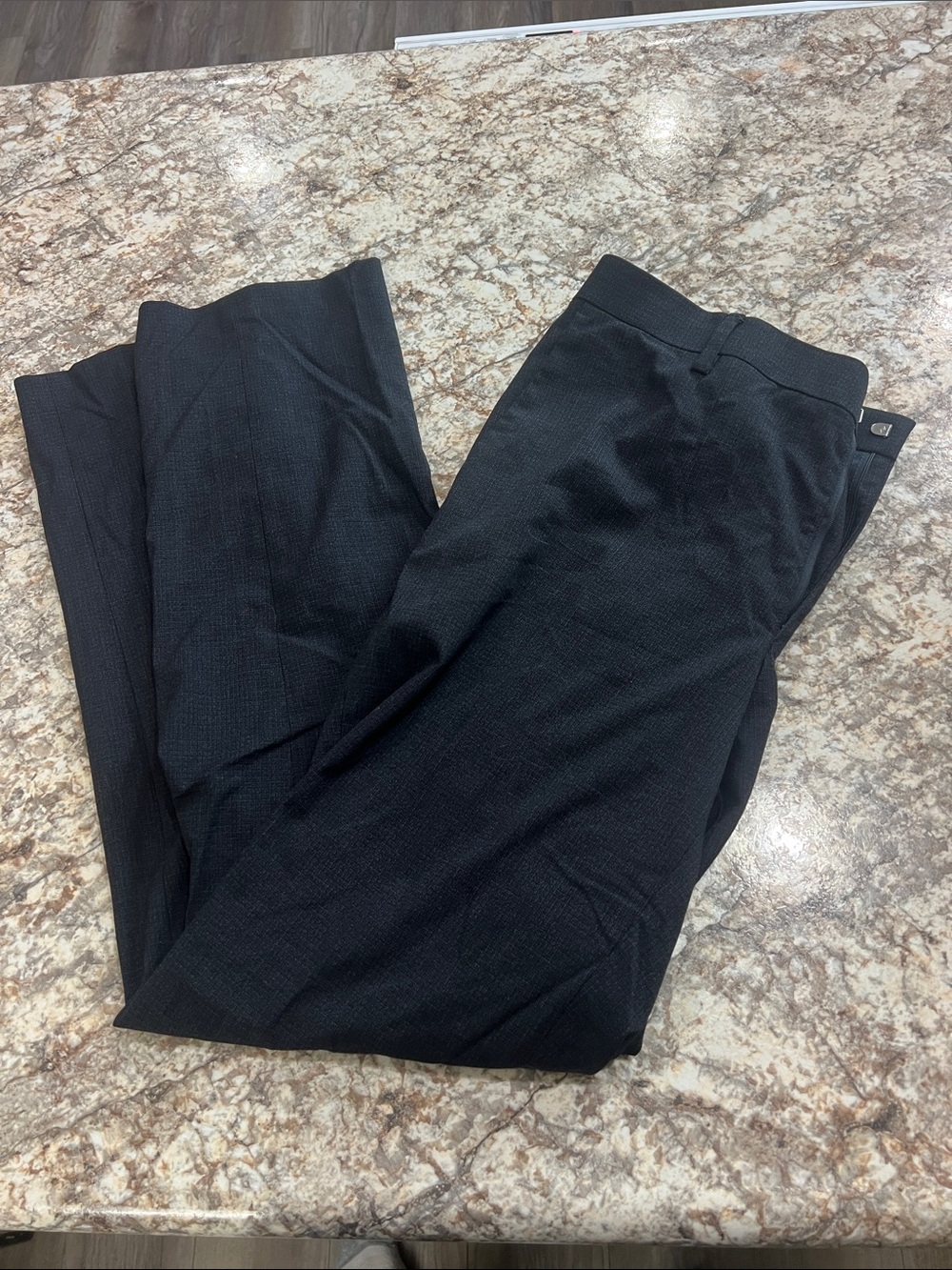 Murano Men's Black Dress Pants - Textured Straight Leg